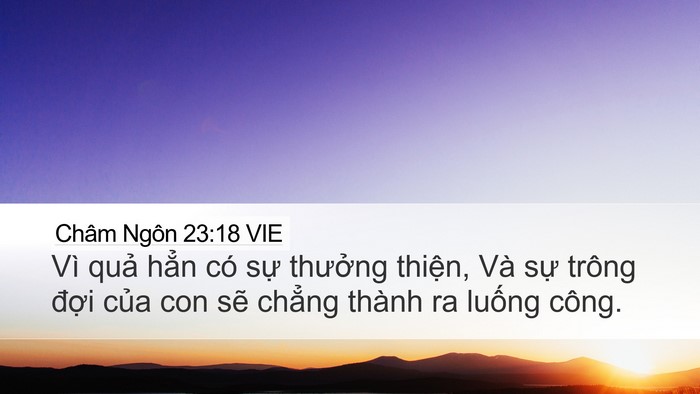Châm Ngôn 23:18 VIE Bible Verse Image