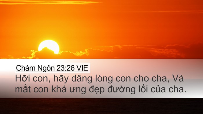 Châm Ngôn 23:26 VIE Bible Verse Image