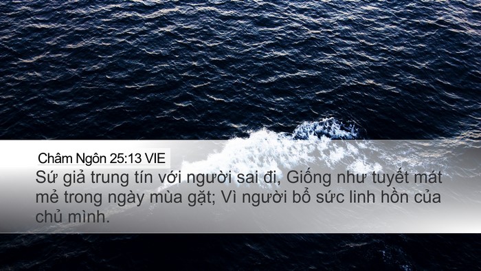 Châm Ngôn 25:13 VIE Bible Verse Image