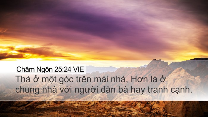 Châm Ngôn 25:24 VIE Bible Verse Image