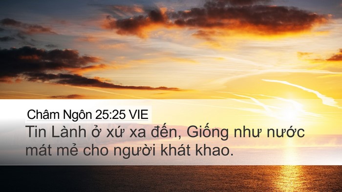 Châm Ngôn 25:25 VIE Bible Verse Image