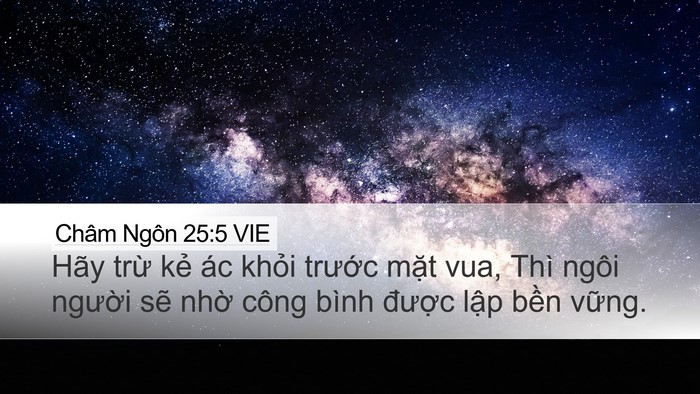Châm Ngôn 25:5 VIE Bible Verse Image