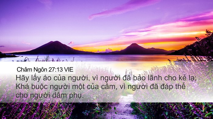 Châm Ngôn 27:13 VIE Bible Verse Image