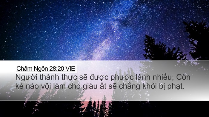 Châm Ngôn 28:20 VIE Bible Verse Image