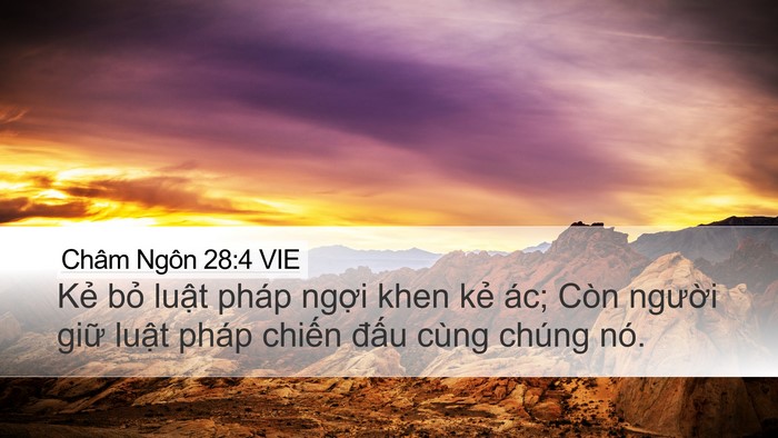 Châm Ngôn 28:4 VIE Bible Verse Image