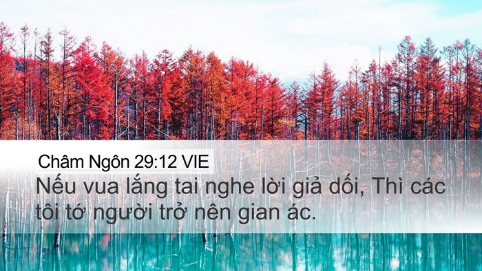 Châm Ngôn 29:12 VIE Bible Verse Image