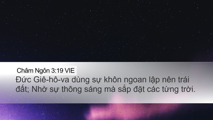 Châm Ngôn 3:19 VIE Bible Verse Image