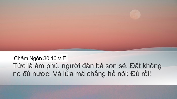 Châm Ngôn 30:16 VIE Bible Verse Image