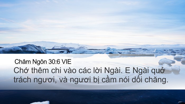Châm Ngôn 30:6 VIE Bible Verse Image