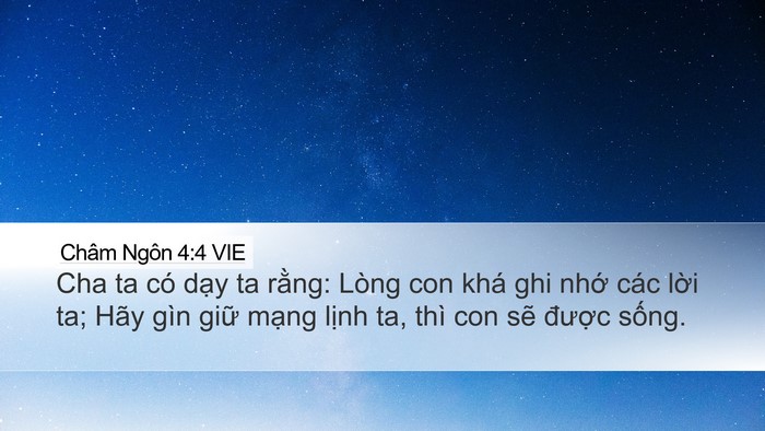 Châm Ngôn 4:4 VIE Bible Verse Image