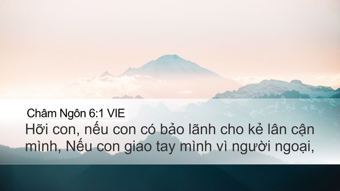 Châm Ngôn 6:1 VIE Bible Verse Image
