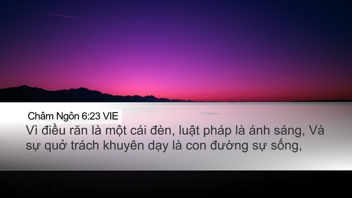 Châm Ngôn 6:23 VIE Bible Verse Image