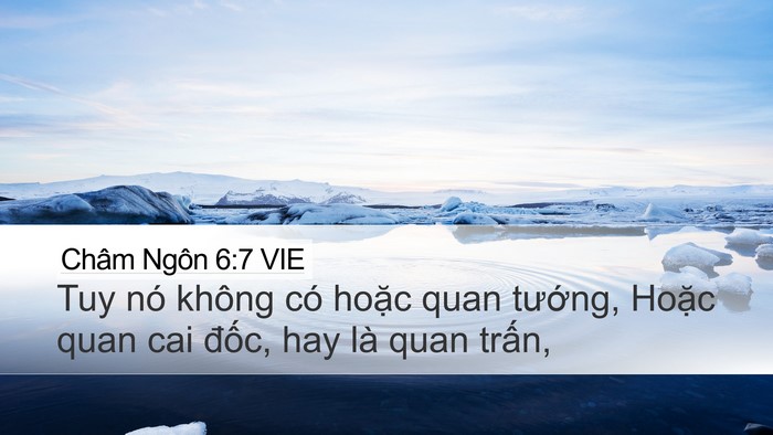 Châm Ngôn 6:7 VIE Desktop Wallpaper - Tuy nó không có hoặc quan tướng, Hoặc - Desktop Bible Verse Wallpaper