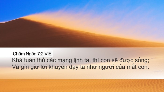 Châm Ngôn 7:2 VIE Bible Verse Image