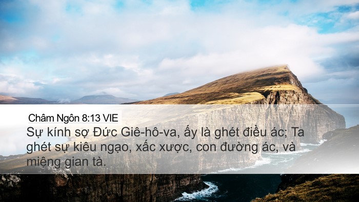 Châm Ngôn 8:13 VIE Bible Verse Image
