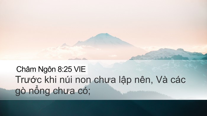 Châm Ngôn 8:25 VIE Bible Verse Image