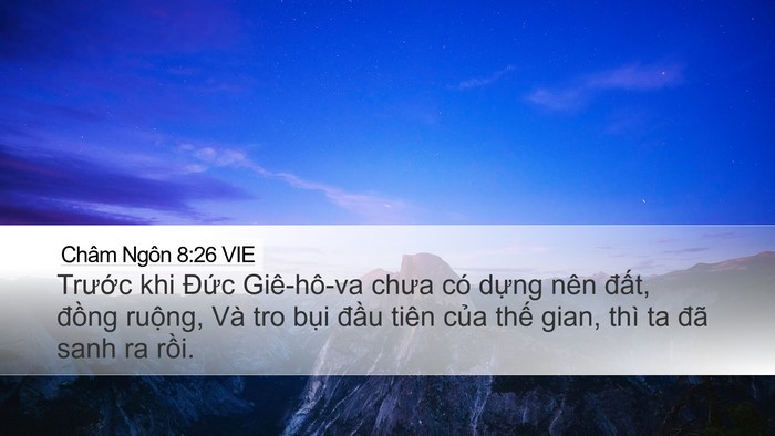 Châm Ngôn 8:26 VIE Bible Verse Image