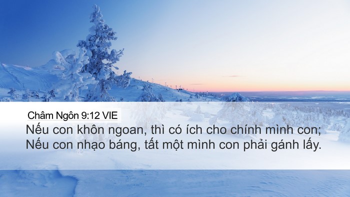 Châm Ngôn 9:12 VIE Bible Verse Image