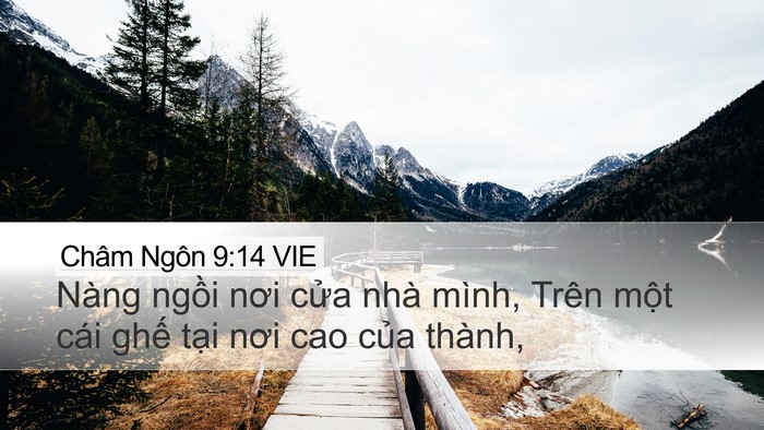 Châm Ngôn 9:14 VIE Bible Verse Image