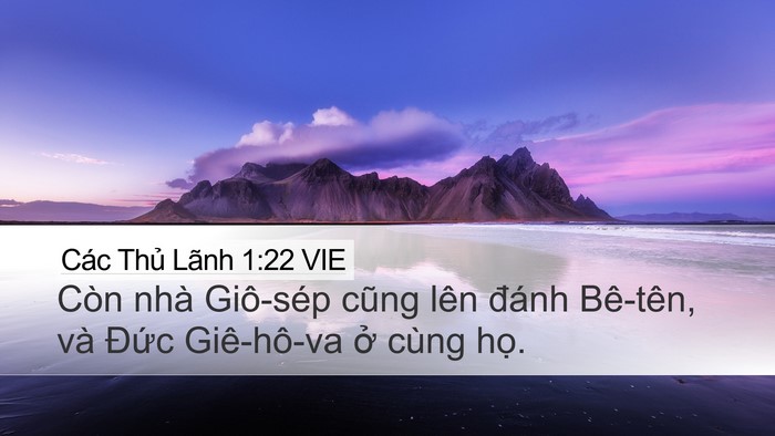 Các Thủ Lãnh 1:22 VIE Bible Verse Image