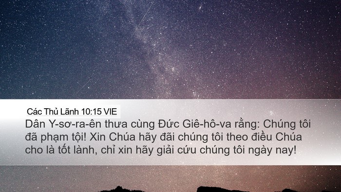 Các Thủ Lãnh 10:15 VIE Bible Verse Image