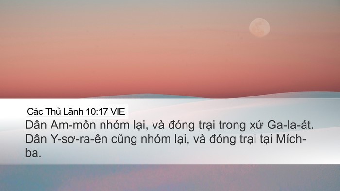 Các Thủ Lãnh 10:17 VIE Bible Verse Image