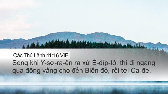 Các Thủ Lãnh 11:16 VIE Bible Verse Image