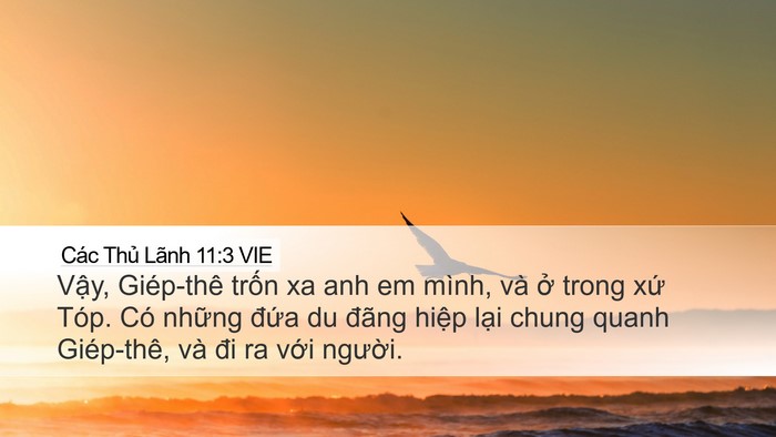 Các Thủ Lãnh 11:3 VIE Bible Verse Image