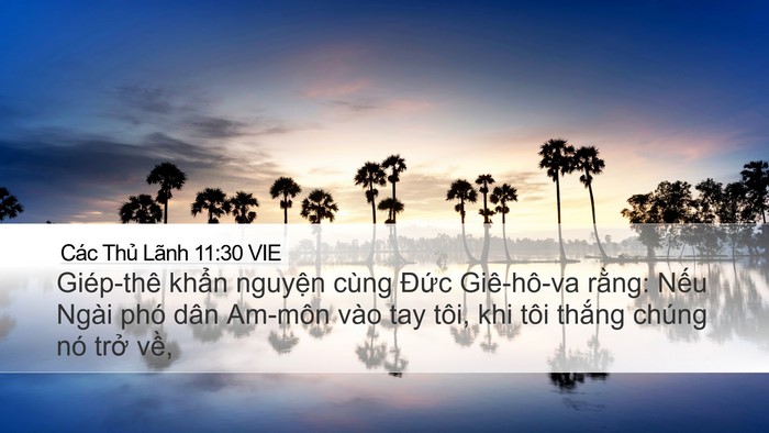 Các Thủ Lãnh 11:30 VIE Bible Verse Image