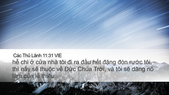 Các Thủ Lãnh 11:31 VIE Bible Verse Image