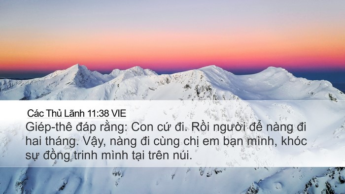 Các Thủ Lãnh 11:38 VIE Bible Verse Image