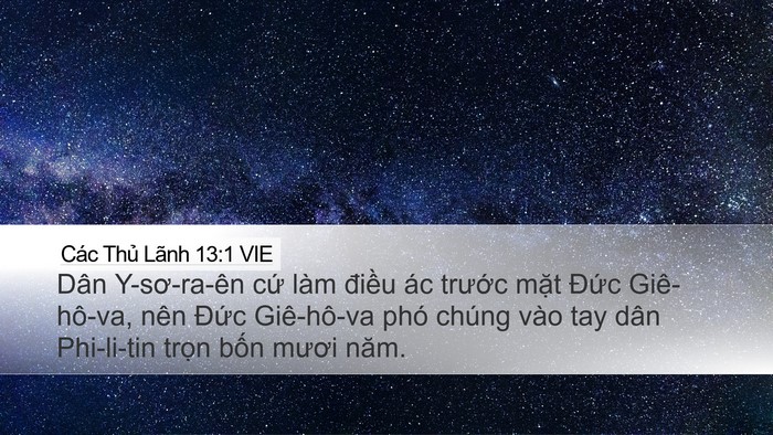 Các Thủ Lãnh 13:1 VIE Bible Verse Image