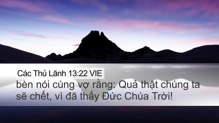 Các Thủ Lãnh 13:22 VIE Bible Verse Image