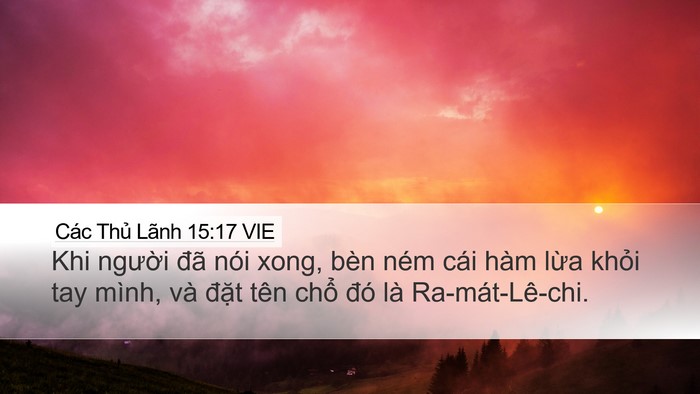 Các Thủ Lãnh 15:17 VIE Bible Verse Image