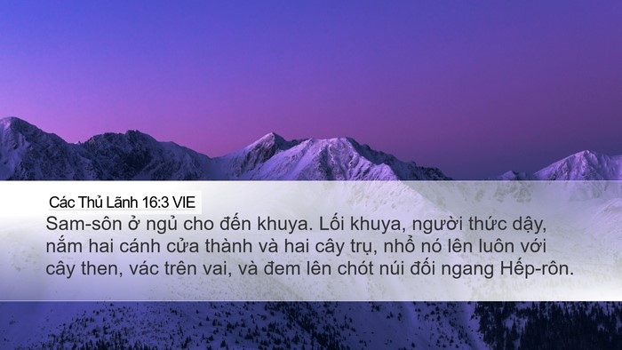 Các Thủ Lãnh 16:3 VIE Bible Verse Image