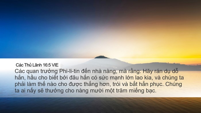 Các Thủ Lãnh 16:5 VIE Bible Verse Image