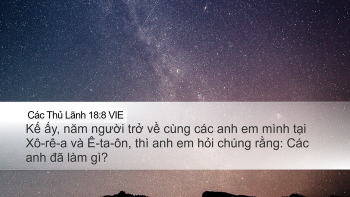 Các Thủ Lãnh 18:8 VIE Bible Verse Image