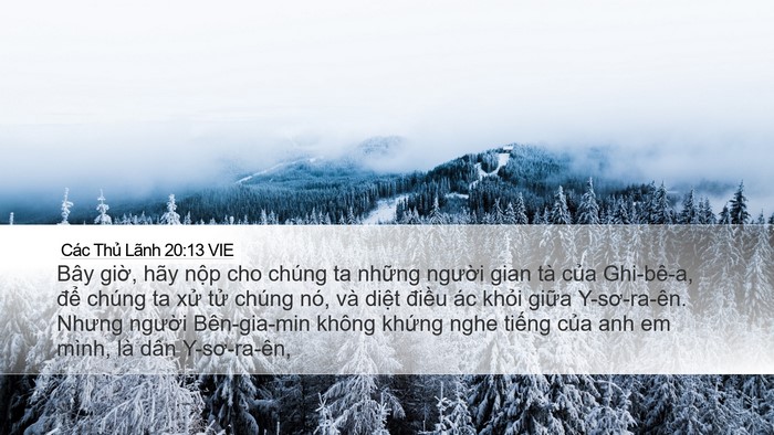 Các Thủ Lãnh 20:13 VIE Bible Verse Image