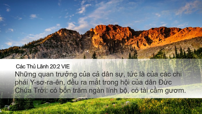Các Thủ Lãnh 20:2 VIE Bible Verse Image