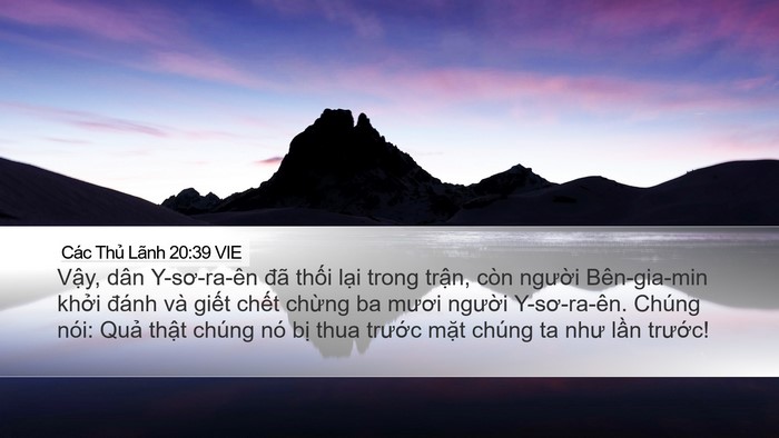 Các Thủ Lãnh 20:39 VIE Bible Verse Image