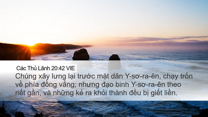 Các Thủ Lãnh 20:42 VIE Bible Verse Image