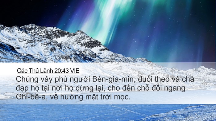 Các Thủ Lãnh 20:43 VIE Bible Verse Image