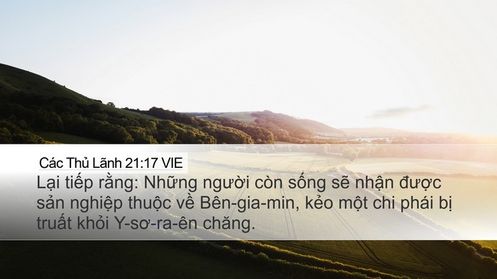 Các Thủ Lãnh 21:17 VIE Bible Verse Image