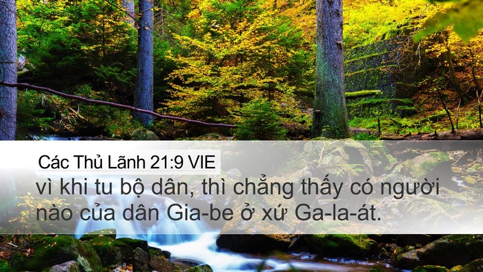 Các Thủ Lãnh 21:9 VIE Bible Verse Image