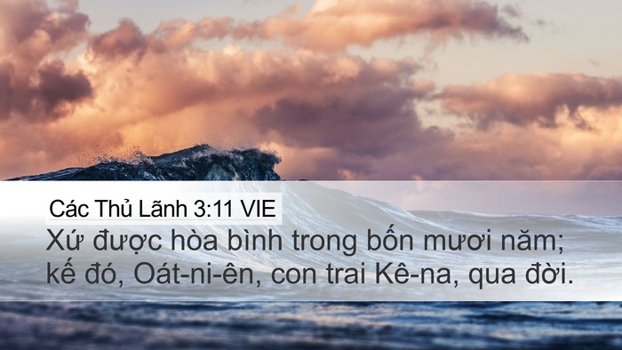 Các Thủ Lãnh 3:11 VIE Bible Verse Image