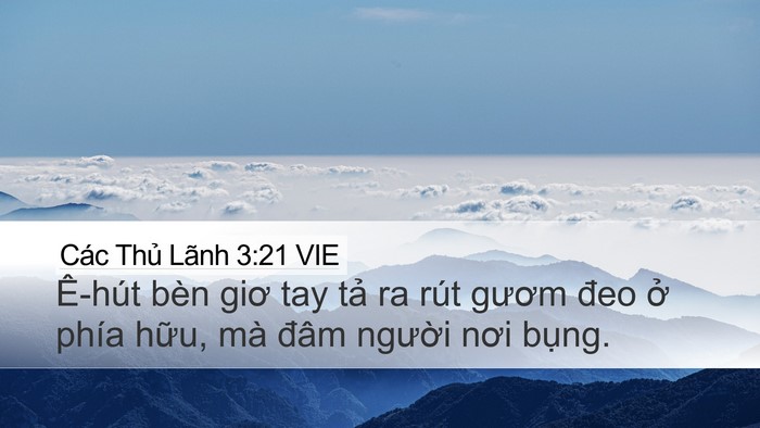 Các Thủ Lãnh 3:21 VIE Bible Verse Image