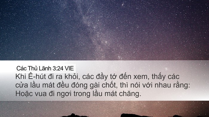 Các Thủ Lãnh 3:24 VIE Bible Verse Image