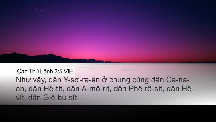 Các Thủ Lãnh 3:5 VIE Bible Verse Image