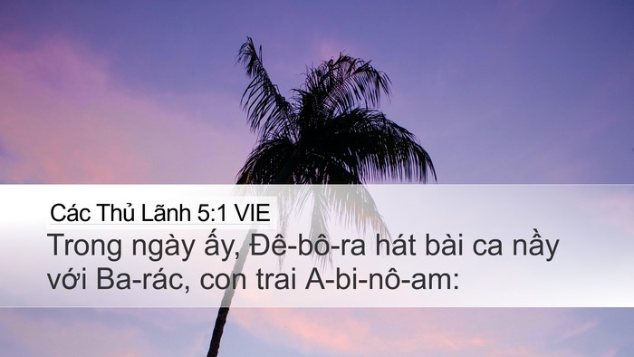 Các Thủ Lãnh 5:1 VIE Bible Verse Image