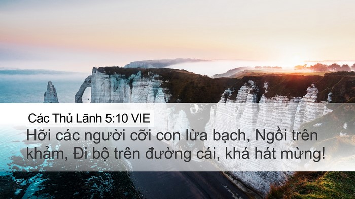 Các Thủ Lãnh 5:10 VIE Bible Verse Image